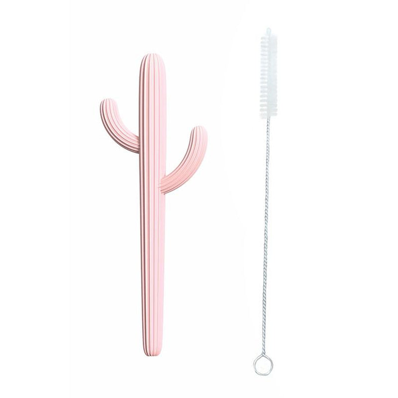 Cactus Silicone Teether / Straw TEETHER MKS MIMINOO Baby Pink 