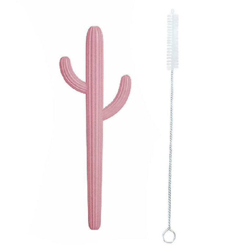 Cactus Silicone Teether / Straw TEETHER MKS MIMINOO Dusty Pink 