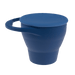 Collapsible Silicone Snack Cup in Midnight Blue A SNACK CUP by MKS Unbreakable, durable and low maintenance dinnerware by MKS Distribution LLC Gilbert Phoenix USA. Modern trendy minimalist design.