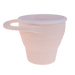 Collapsible Silicone Snack Cup in Soft Pink A SNACK CUP by MKS Unbreakable, durable and low maintenance dinnerware by MKS Distribution LLC Gilbert Phoenix USA. Modern trendy minimalist design.