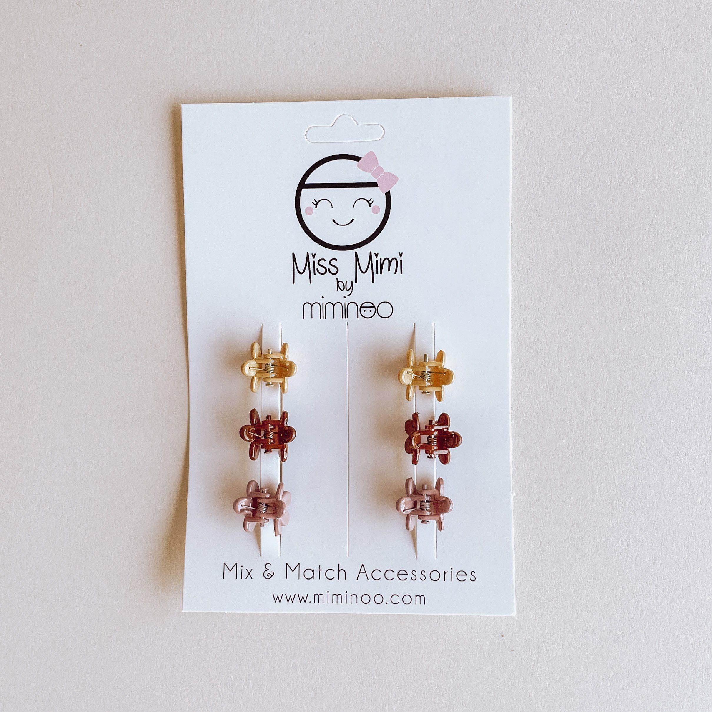Glossy mini flower hair claws - Fall leaves Hair Claws Miss Mimi 