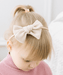 Corduroy Hair Bow Grey-Hair Accessories- Miminoo USA Canada