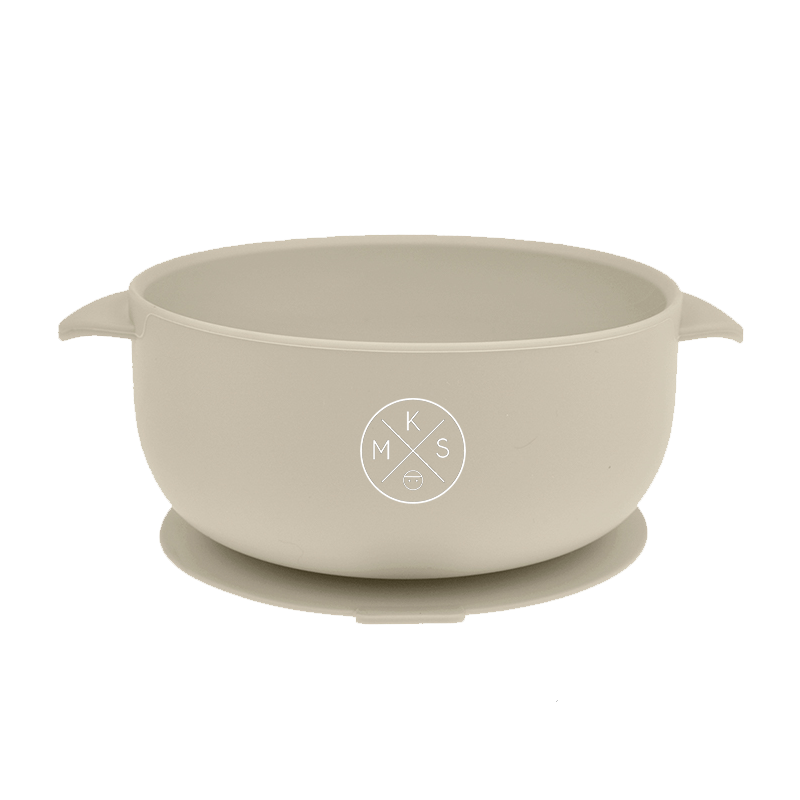 Silicone Bowl with lid in Beige A BOWL by MKS Unbreakable, durable and low maintenance dinnerware by MKS Distribution LLC Gilbert Phoenix USA. Modern trendy minimalist design.