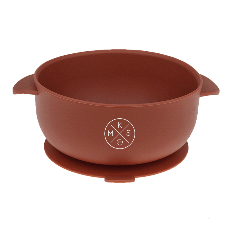 Silicone Bowl with lid in Brick A BOWL by MKS Unbreakable, durable and low maintenance dinnerware by MKS Distribution LLC Gilbert Phoenix USA. Modern trendy minimalist design.
