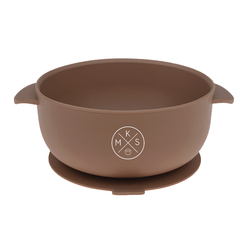 Silicone Bowl with lid in Taupe A BOWL by MKS Unbreakable, durable and low maintenance dinnerware by MKS Distribution LLC Gilbert Phoenix USA. Modern trendy minimalist design.