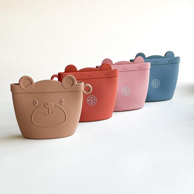 Silicone Kids Snack Pouch Taupe PLATE MKS MIMINOO 