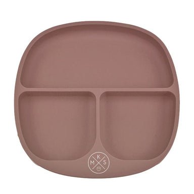 Silicone suction plate in Taupe A PLATE by MKS Unbreakable, durable and low maintenance dinnerware by MKS Distribution LLC Gilbert Phoenix USA. Modern trendy minimalist design.