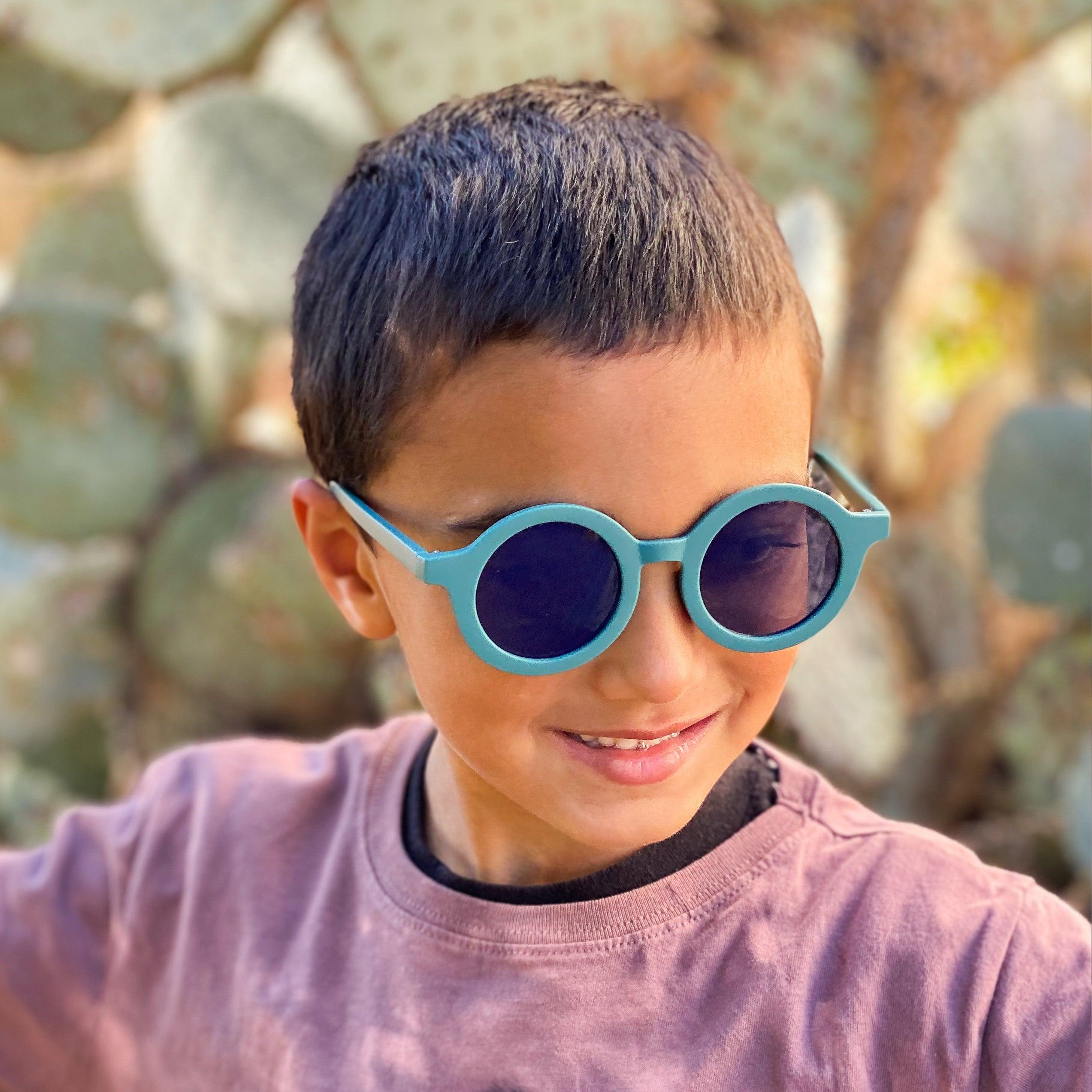 Sustainable UV400 Kids Sunglasses Petroleum SUNGLASSES MKS MIMINOO 