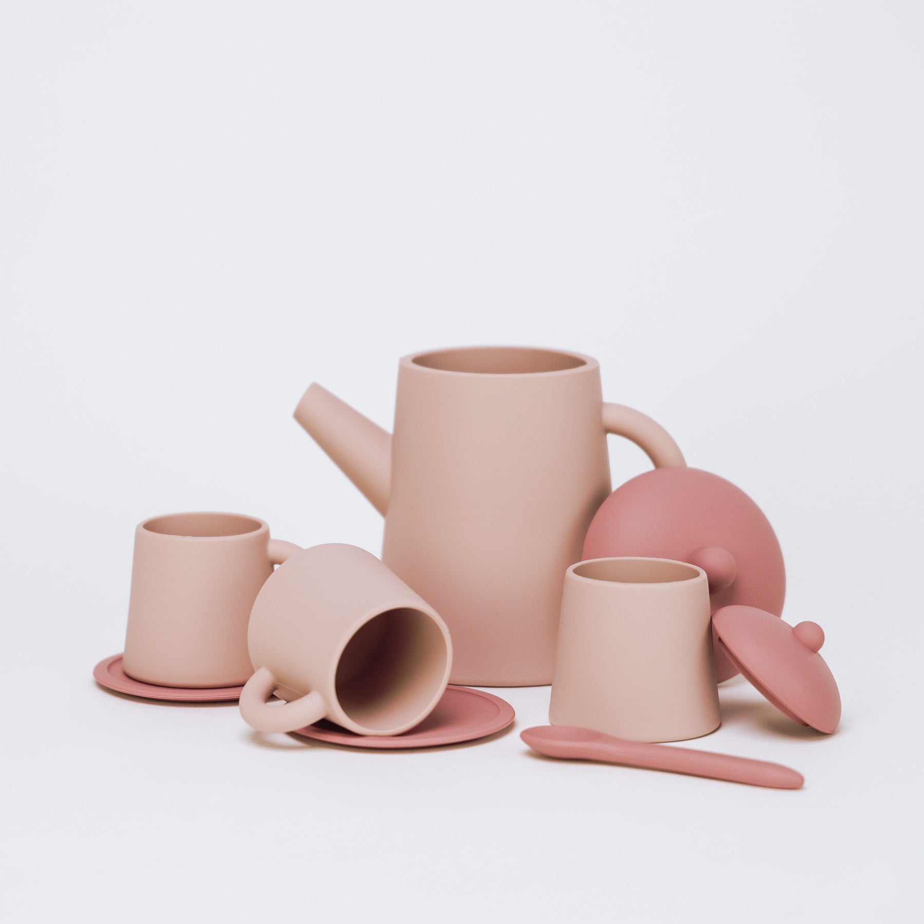 Silicone Tea Set Toys Pink